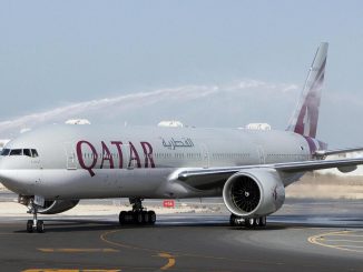Boeing 777-200LR авиакомпании Qatar Airways в Окленде