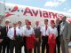 Экипаж первого рейса из Сан-Паулу Гуарульюс в Игуасу Фолс авиакомпании Avianca