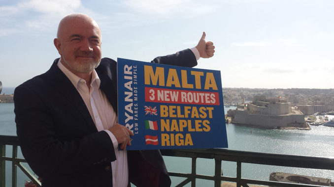 Ryanair откроет рейс из Риги на Мальту