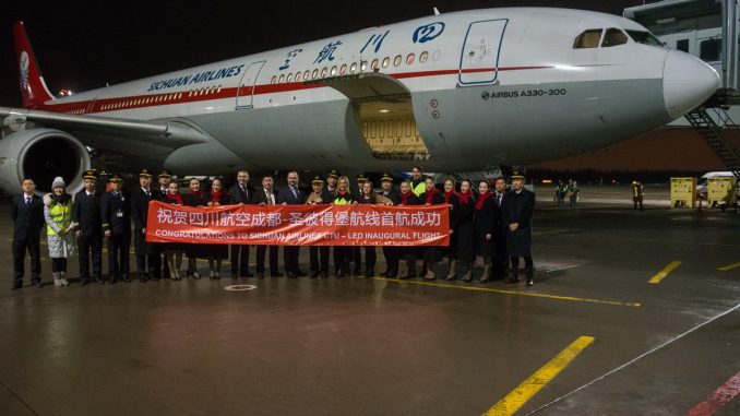 Sichuan Airlines открыла рейс Чэнду - Санкт-Петербург