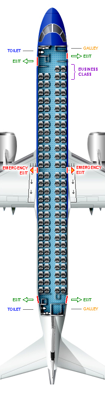 Схема салона Embraer 195