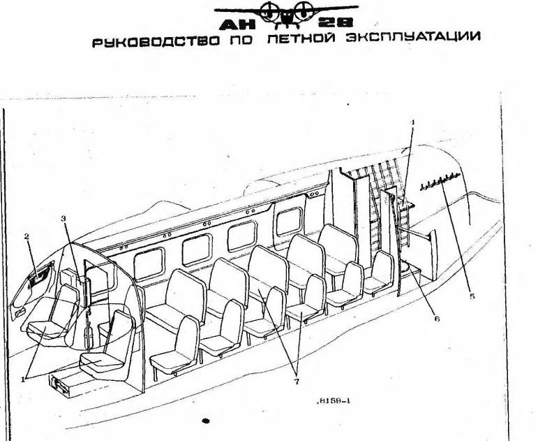 Схема салона Ан-28 СиЛа