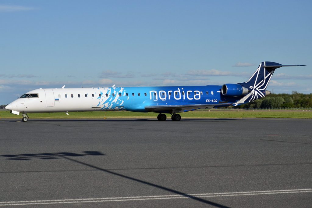Самолет Bombardier CRJ-900 авиакомпании Nordica