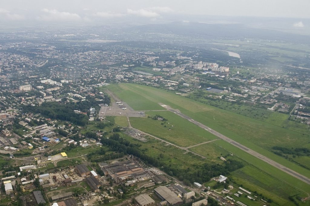 Аэропорт Черновцы с высоты