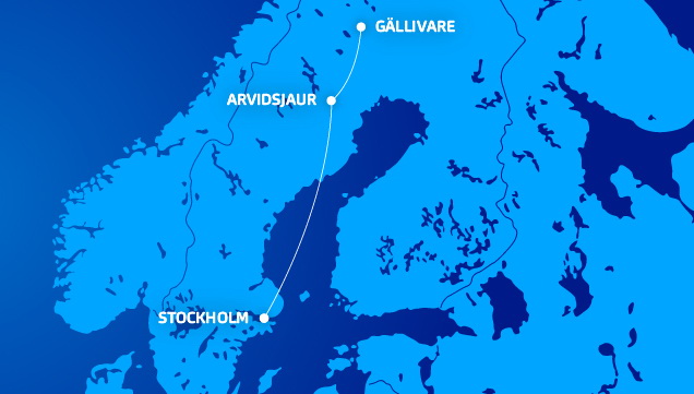 Схема маршрутов авиакомпании Nordica из Стокгольма