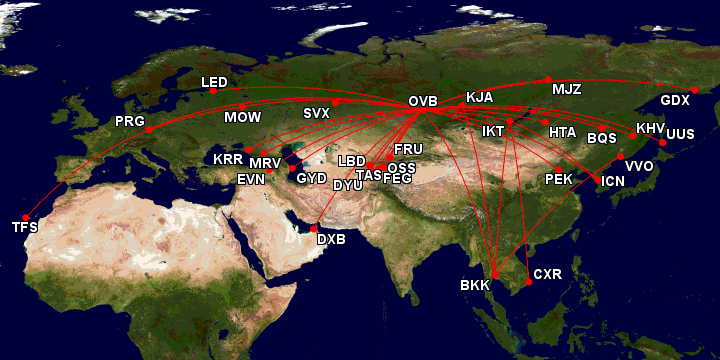 В декабре 2018 года A320neo выполняли рейсы в эти города