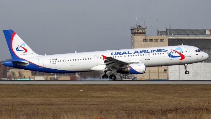 Airbus A321 Уральских авиалиний