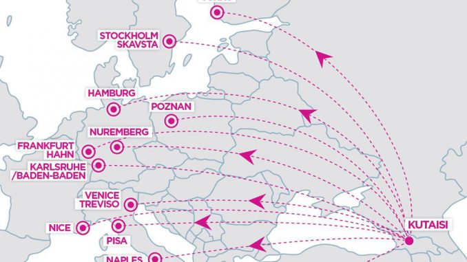 Wizz Air откроет еще 12 новых направлений из Кутаиси